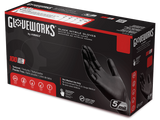Gloveworks Industrial Black Nitrile Disposable Gloves Box of 100