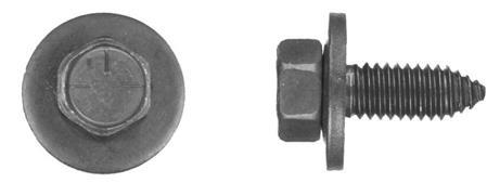 Black Hex Head Body Bolts - 3/8-16 x 1" 9/16" Hex Head: 25 per Bag