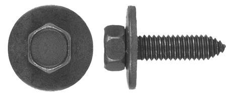 Black Hex Head Body Bolts - 3/8-16 X 1 1/2" 9/16" Hex Head: 25 per Bag