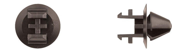 Black Nylon Radiator Retainers - 10mm Hole Size 20mm Head Dia: 50 per Bag