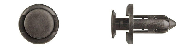 Black Nylon Garnish Side Protector Push Type Retainers 5/16" (8mm) Hole Size 19mm Stem Length 18mm Flange Diameter 10075PK 15 Per Bag