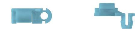 Blue Nylon Door Rod End Clips - 4.2mm Rod Size Left Hand Side: 25 per Bag