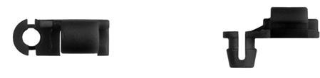 Black Nylon Door Rod End Clips - 4.2mm Rod Size Right Hand Side: 25 per Bag