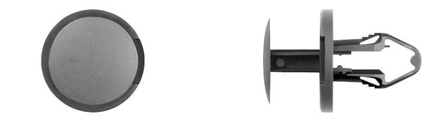Black Nylon Push Type Ret - 8mm Hole 19mm Flng 16mm Stem: 25 per Bag