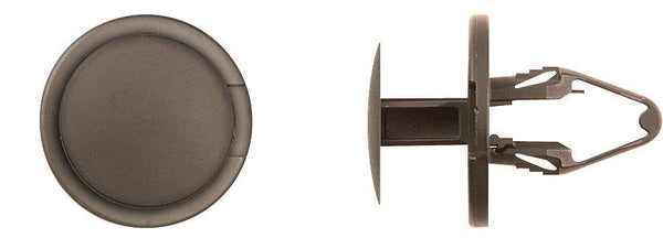 Black Nylon Push Type Ret - 10.5mm Hole 20mm Stem Lgth: 15 per Bag