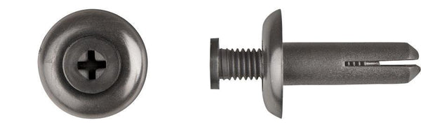 Black Nylon Phillips Screw Ret - 8mm Hole Size 26 Stem Length: 5 per Bag
