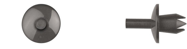 Black Nylon H/L Bracket Clips - 1/4" Hole Size 7/16" Stem Lgth: 100 per Bag