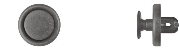 Black Nylon Fender Liner Ret - 7mm Hole 18mm Flange Size: 10 per Bag