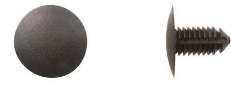 Black Nylon Front End Ret - 9mm Hole Size 20mm Stem Lgth: 25 per Bag