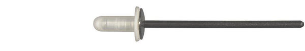 Black Alum/Steel Capped Rivets - 3.2mm Dia 1mm - 4.8mm G/R: 10 per Bag