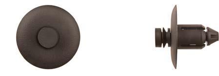 Black Nylon Door Panel Ret - 9mm Hole Size 22mm Flange Size: 25 per Bag
