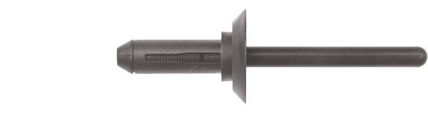 Black Nylon Blind Rivets - 1/4" Diameter G/R 1/32 -11/64": 25 per Bag