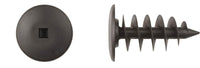 Black Nylon Door Insul Screws - 14mm x 34mm #3 SquareTruss Hd: 25 per Bag