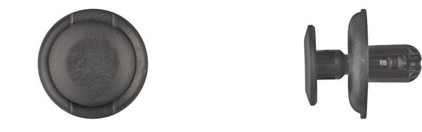 Black Nylon Splash Shield Ret - 7mm Hole Size 10mm Stem Length: 10 per Bag