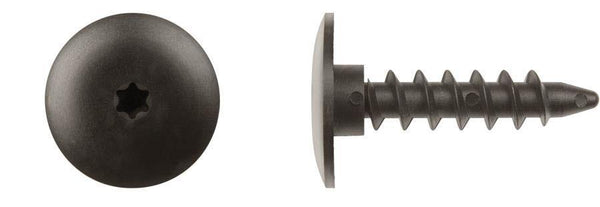 Black Nylon Bumper Cover Ret - 7.5mmx36.5mm #3SquareTruss Hd: 25 per Bag