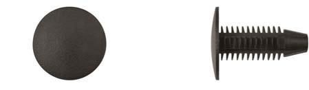 Black Nylon Radiator Retainer - 7.6mm Hole Size 22mm Stem Lgth: 25 per Bag