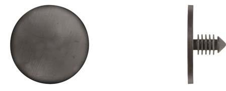 Black Nylon Headliner Ret - 6mm Hole Size 11mm Stem Lgth: 25 per Bag