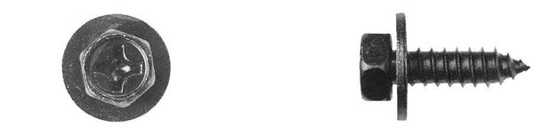 Black Zinc Sems Screws - 6.3-1.81 x 20mm Phillips Drive: 50 per Bag