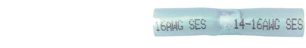 Blue Heat Shrink Butt Conn - 14-16 AWG Solder & Seal Type: 10 per Bag