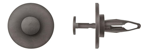 Black Nylon Engine Retainers - 1/2" Hole Size 15/16" Stem: 25 per Bag