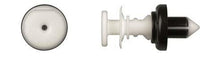 White Nylon Interior Trim Clip - 8.3mm Hole Size 13mm Stem Lgth: 10 per Bag
