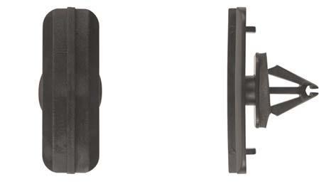 Black Nylon Fender Mldg Clips - 9mm Hole Size 15mm Stem Length: 10 per Bag