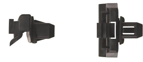 Black Nylon Bumper Mldg Clips - 9mm Hole Size 13mm Stem Length: 10 per Bag