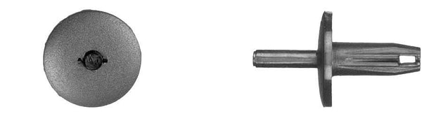 Black Nylon Inner Fender Ret - 1/4" Hole Size 5/8" Stem Lgth: 25 per Bag