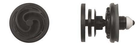 Black Nylon Door Panel Clips - 8mm Hole Size 11mm Stem Length: 25 per Bag