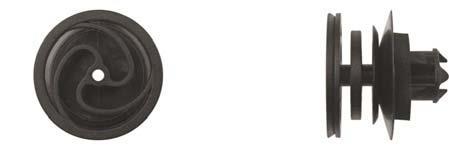 Black Nylon Door Panel Ret - 10mm Hole Size 10mm Stem Lgth: 25 per Bag