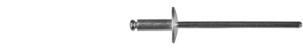 Aluminum Steel Large Flange Rivet - 1/8" Dia 1/8" -  3/16" G/R: 100 per Bag