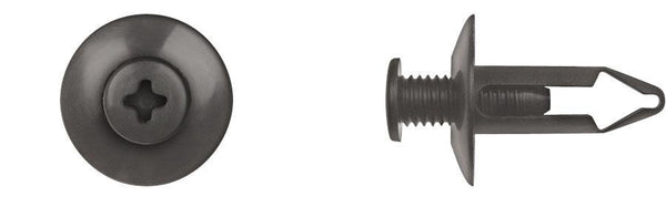 Black Nylon Phillips Screw Ret - 8mm Hole Size 22mm Stem Length: 15 per Bag