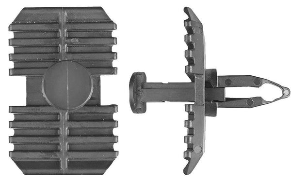 Black Nylon Bumper Fascia Ret - 1/2" Hole Size 15/16" Stem: 10 per Bag