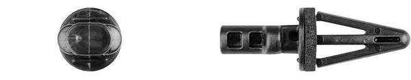 Black Nylon Rear Bumper Ret - 10mm Hole Size 21mm Stem: 15 per Bag