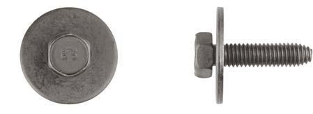 Black Finish Hex Body Bolts - 6-1.00x25mm 10mm Hx 24mm: 25 per Bag