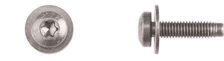 Black Loose Washer Body Bolts - 6-1.00 x 25mm Torx Pan Head: 15 per Bag