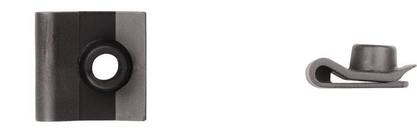 Black Nylon Fender "U" Nuts - 12 Screw Size G/R Up to 1mm: 15 per Bag
