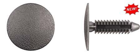 Black Nylon Fender Liner Ret - 6.3mm Hole 28mm Stem Length: 50 per Bag