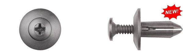 Black Nylon Phillips Screw Ret - 6.40mm Hole 18mm Flange: 25 per Bag
