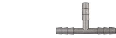 BK Nylon Hose Tee Connectors - 5/32" x 5/32" x 5/32" Hose ID: 10 per Bag