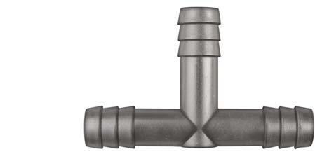 BK Nylon Hose Tee Connectors - 3/8" x 3/8" x 3/8" Hose ID: 10 per Bag
