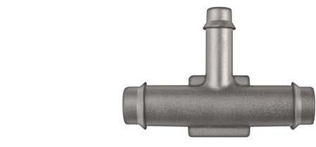 Black Nylon Hose Red. Tee Conn - 3/8" x 1/4" x 3/8" Hose I.D.: 10 per Bag