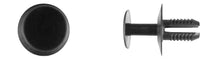 Black Nylon Push Retainers - 8.5mm Hole Size 14mm Stem Lgth: 25 per Bag