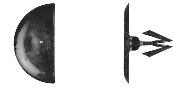 Black Nylon Panel Mldg Ret - 10mm Hole Size 20mm Stem Lgth: 15 per Bag