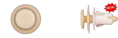 Caramel & Natural Trim Ret - 8.5mm Hole Size 16mm Stem Lgth: 25 per Bag