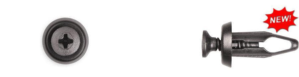 Black Nylon Fender Retainers - 6mm Hole Size 17mm Stem Lgth: 25 per Bag