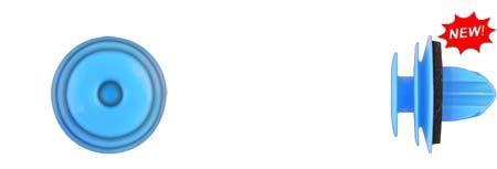 Blue Door Trim Ret with Sealer - 9mm Hole Size 10mm Stem Lgth: 25 per Bag