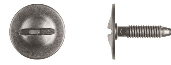 Black Nylon Slotted Grille Ret - 5.7mm Stem Dia 25.5mm Stem: 25 per Bag