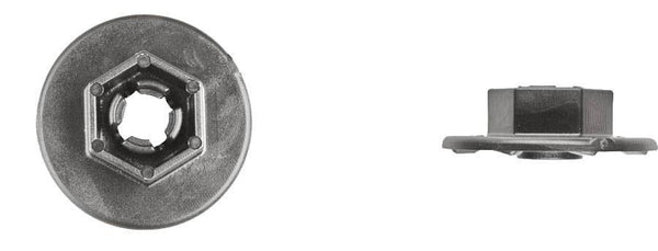 Black Nylon Grille Ret Nuts - 5.8 Stud Size 13mm Hex Size: 25 per Bag