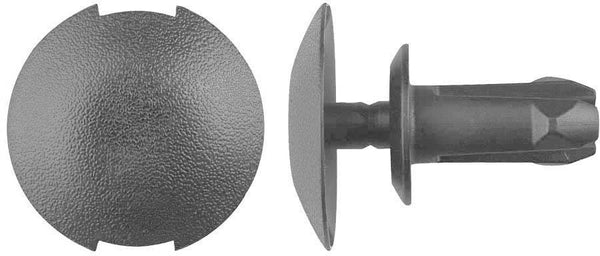 Black Nylon Push Type Retainer - 10mm Hole Size 23mm Stem Lgth: 15 per Bag